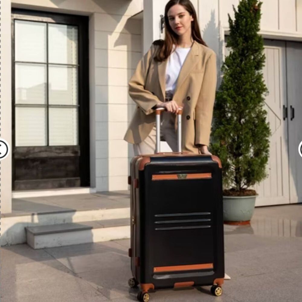 19V69 ITALIA Vintage Expandable Medium Checked 1pc Luggage,suitcase travel bag - Picture 9 of 15